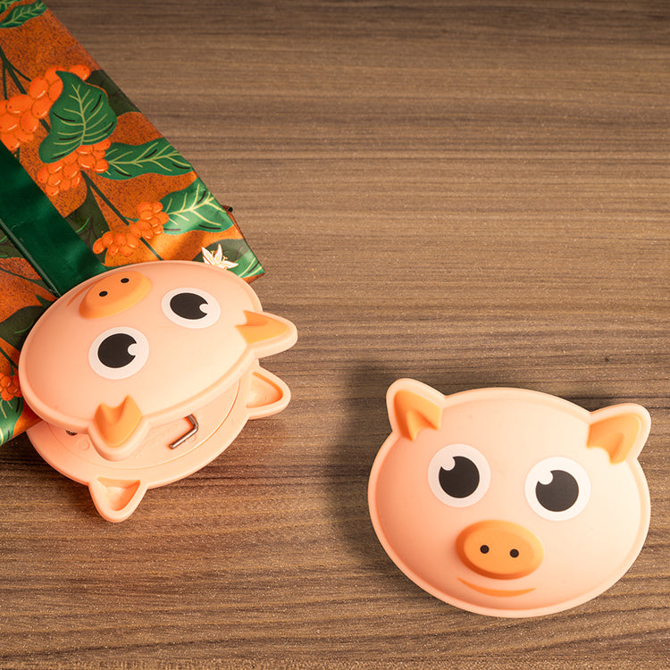 Kikkerland Kitchen Pig Talking Bag Clip Beutelclip Sound
