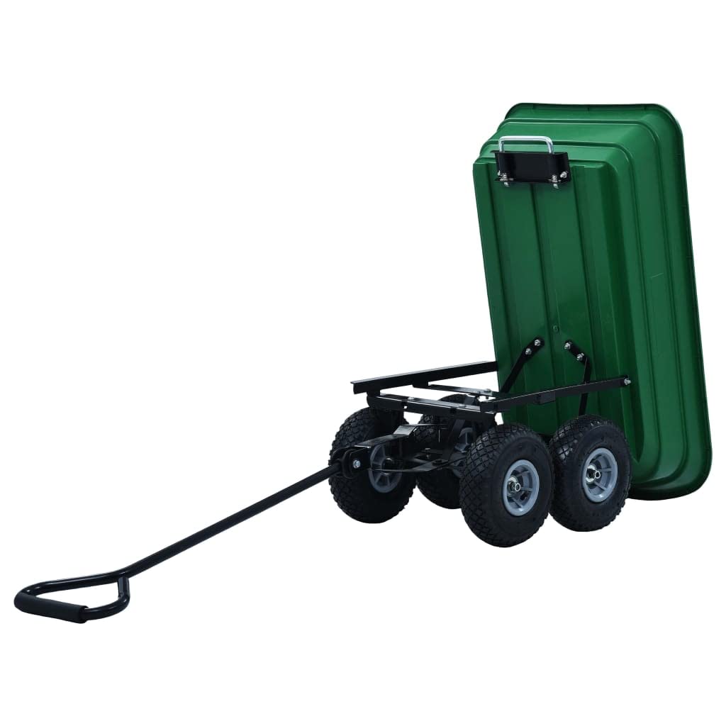 vidaXL Garten-Kippwagen 75 L Handwagen Grün 300 kg