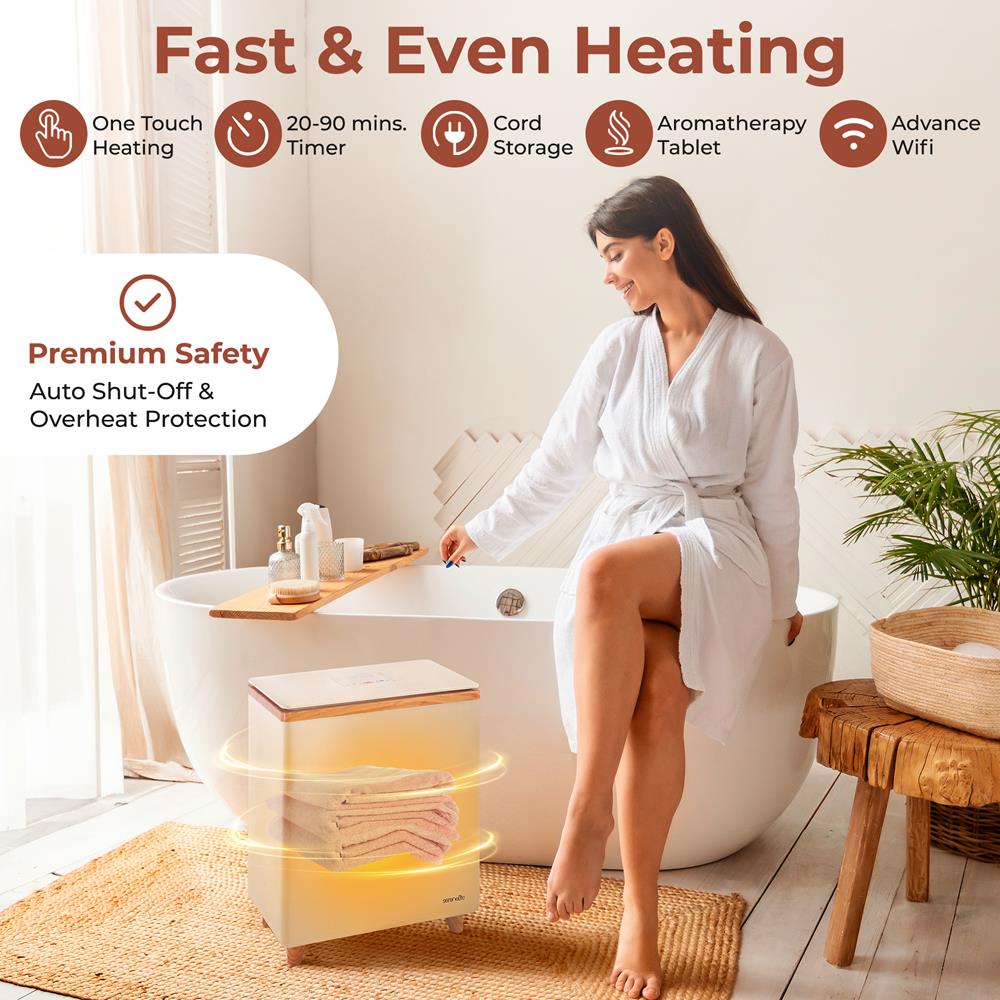 Serenelife Towel Warmers SLTLR660W Handtuchwärmer WiFi 20 L