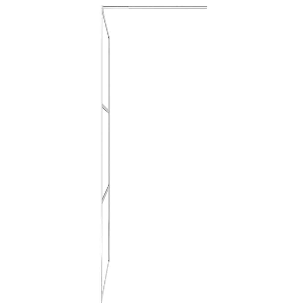 vidaXL Duschwand begehbar 80x195 cm ESG-Glas halbmattiert Alu