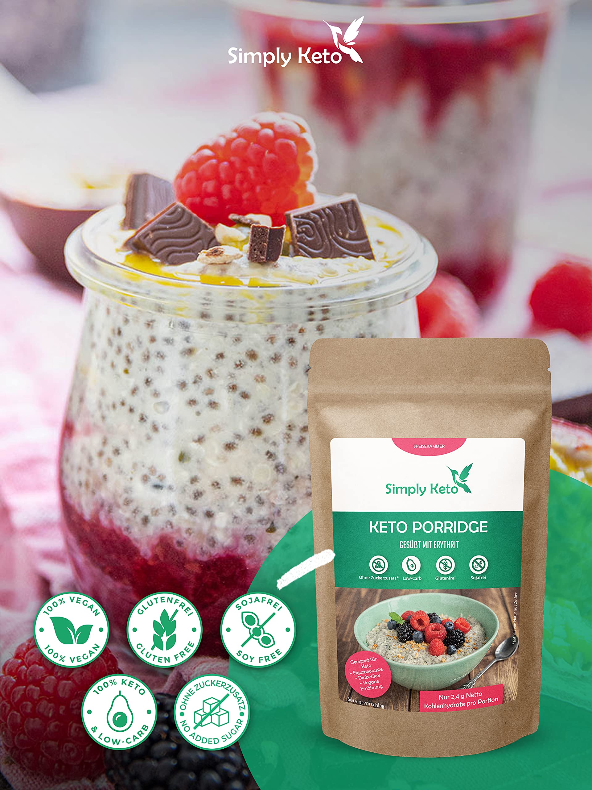 Keto Simply Keto Porridge zuckerfrei 980 g Low Carb
