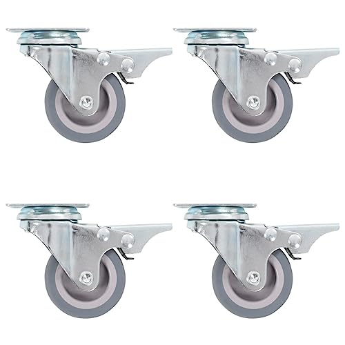 vidaXL Lenkrollen 50 mm Doppelbremse Möbelrollen 4 Stück