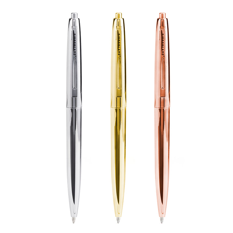 Kikkerland Retro Pens Kugelschreiber 3er Set Metallic