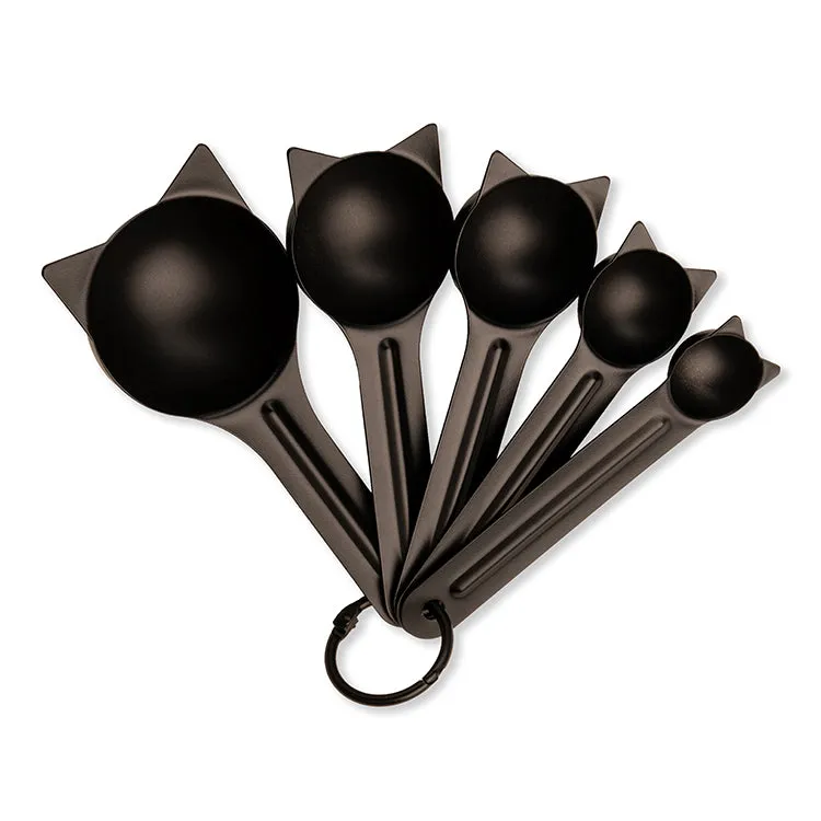 Kikkerland Kitchen Cat Messlöffel 5er Set Katze Backen