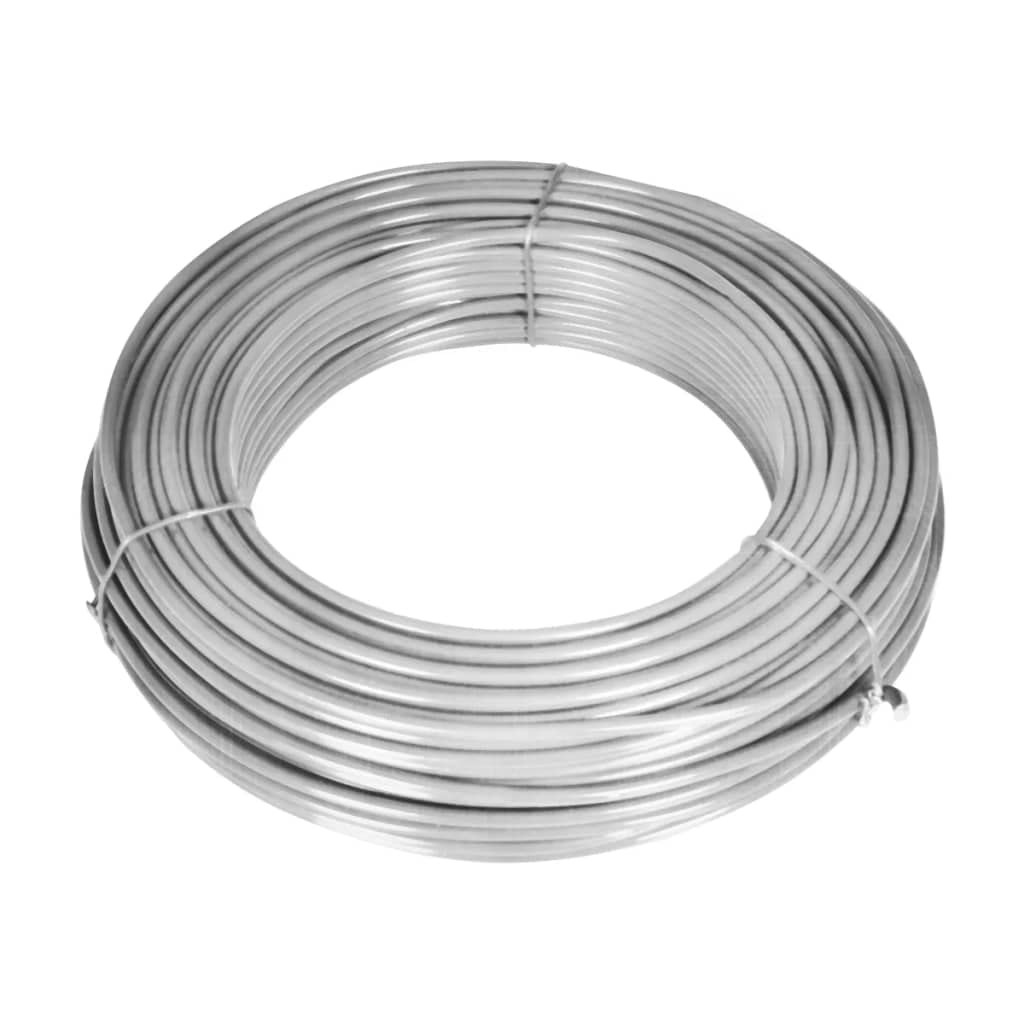 vidaXL Heim & Garten Maschendrahtzaun 15x0,8 m Silber verzinkt