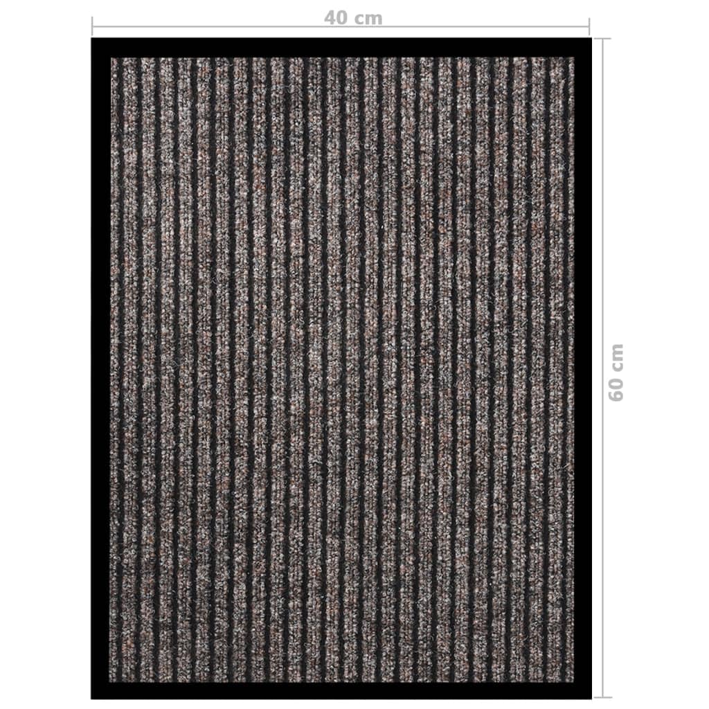 vidaXL Fußmatte Beige Gestreift Türmatte 40x60 cm