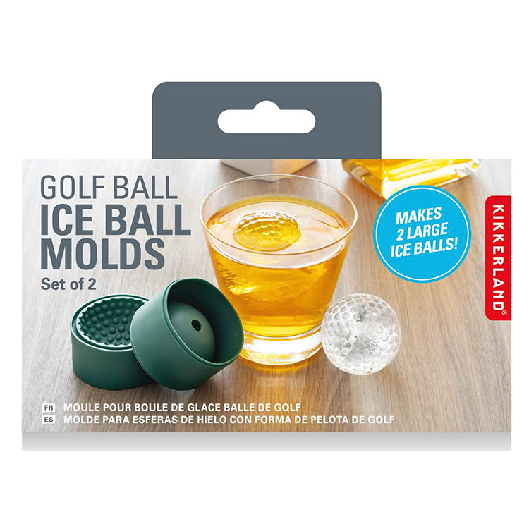 Kikkerland Kitchen Golf Ball Eiskugelform 2er-Set 5 cm