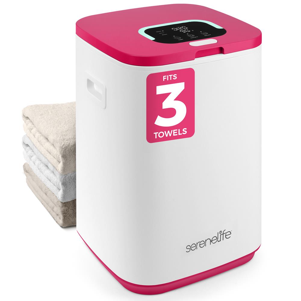 Serenelife Towel Warmers Handtuchwärmer 23L Pink mit Timer