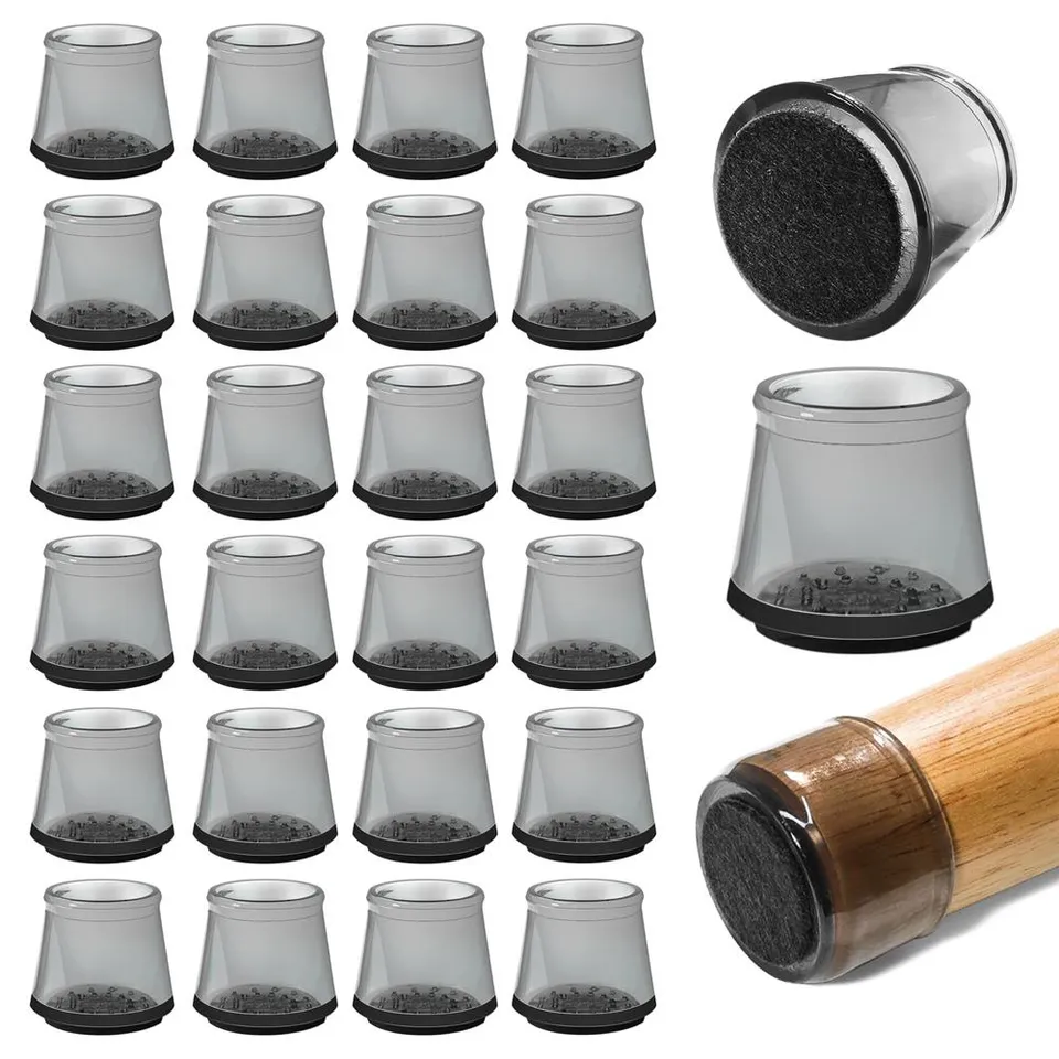 Serenelife Furniture Stuhlbeinkappen 24er Gummi Filz