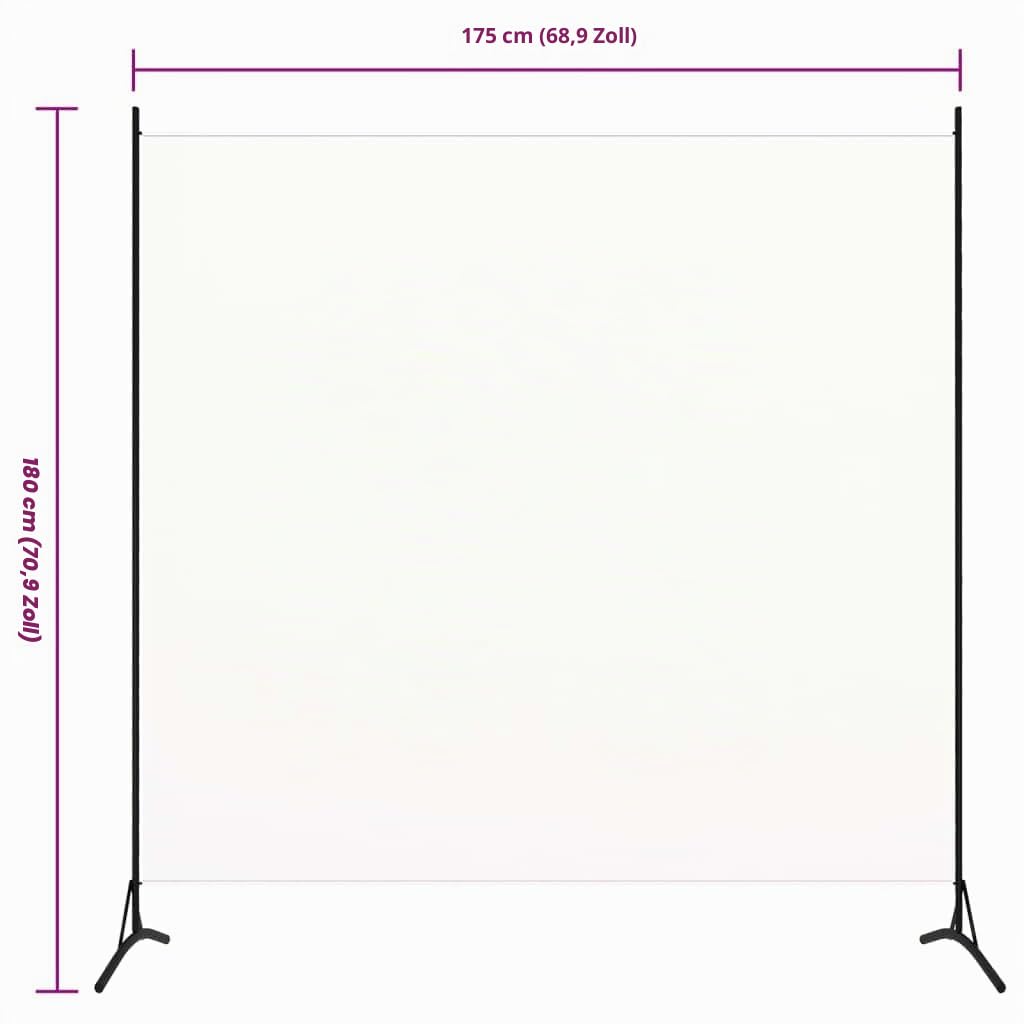 vidaXL Heim & Garten Raumteiler 175x180 cm cream Stoff