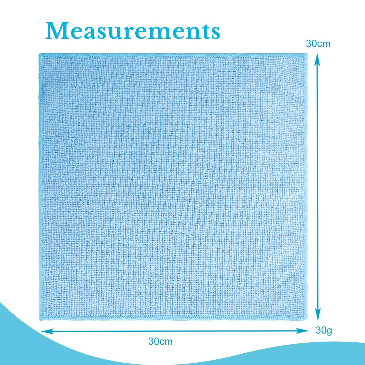 Intirilife Mikrofasertuch Blau 32x32 cm 24er saugstark fusselfrei