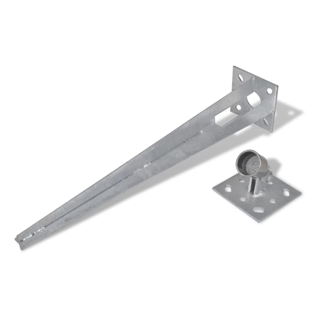 vidaXL Heim & Garten Einschlaghülse 2er Set verzinkt 50 cm