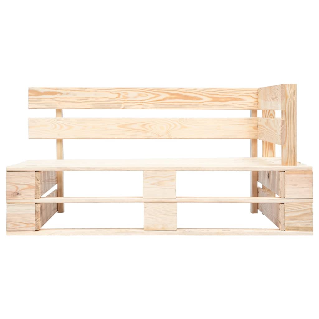 vidaXL Paletten Gartensofa 2-Sitzer Sand Kissen Natur Holz