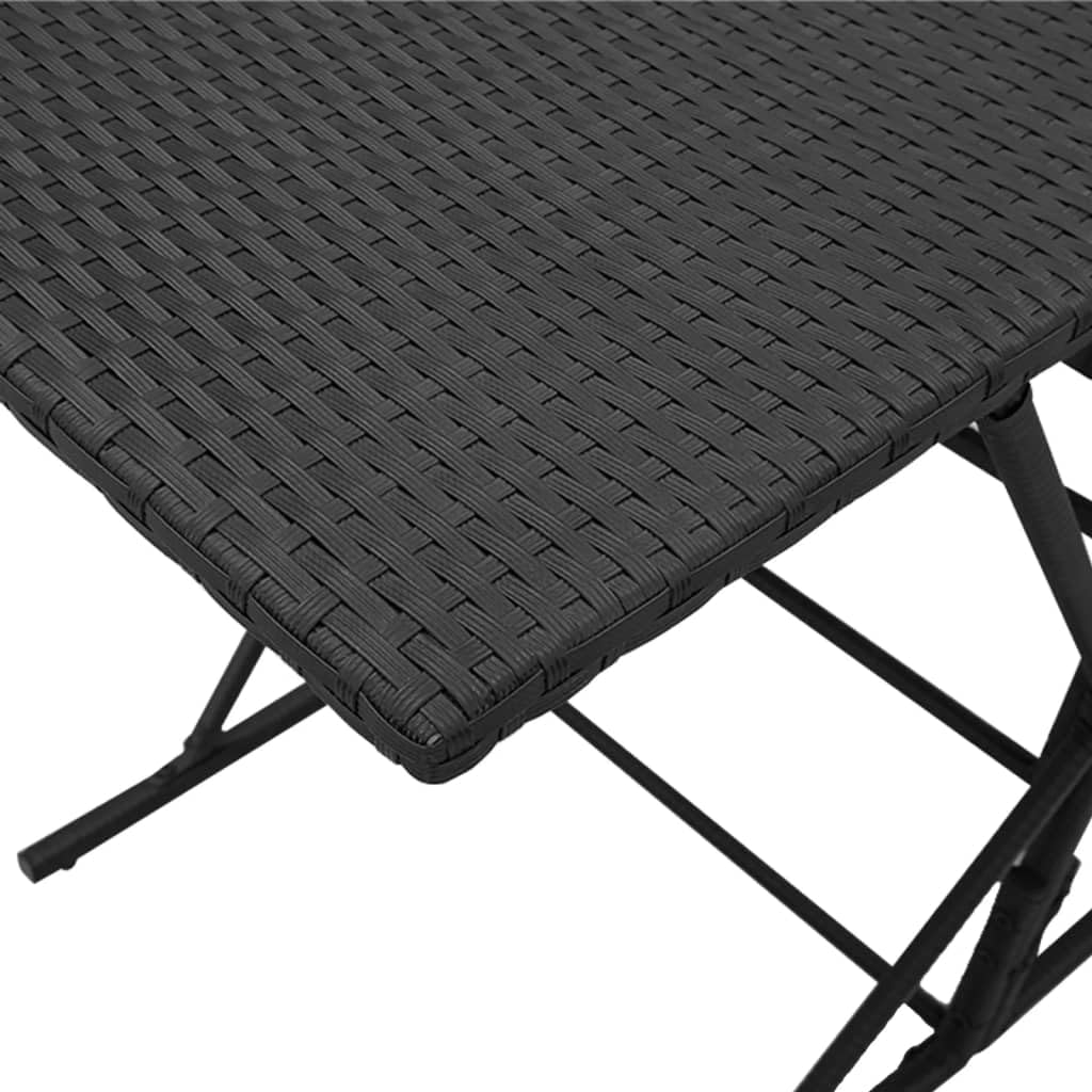 vidaXL Heim & Garten Garten-Essgruppe 7-tlg. schwarz Poly-Rattan