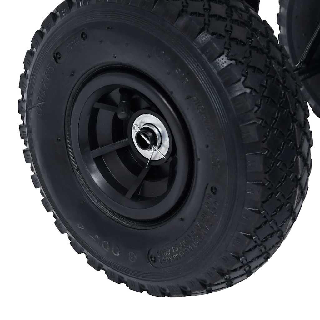 vidaXL Heim & Garten Gartenwagen 350 kg Handwagen Schwarz Stahl