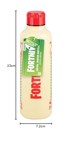 Paladone Fortnite Pizza Pit Edelstahlflasche 500ml Schraubverschluss
