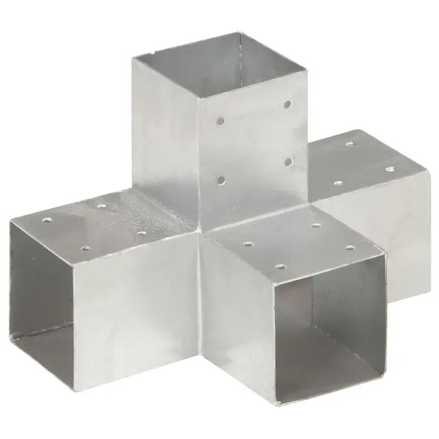 vidaXL Pfostenverbinder X-Form Holzverbinder 91x91mm verzinkt