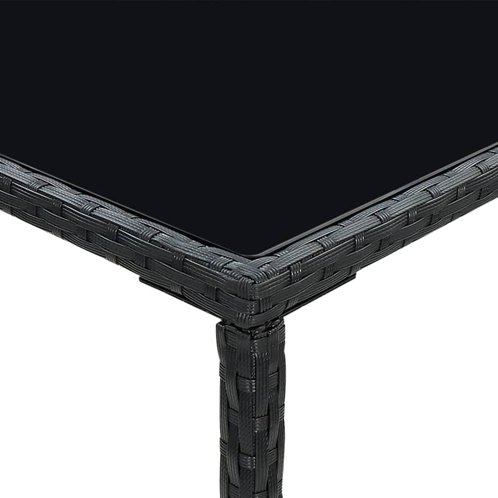 vidaXL Heim & Garten Gartenbar-Set 3-tlg schwarz mit Kissen