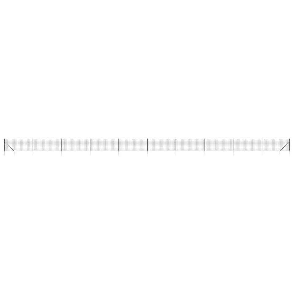 vidaXL Heim & Garten Maschendrahtzaun Anthrazit PVC Stahl