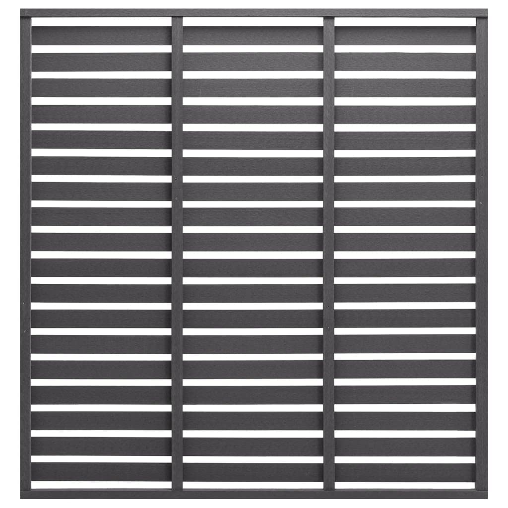 vidaXL Zaunpaneel Sichtschutzzaun WPC grau 180x180 cm Lamellen