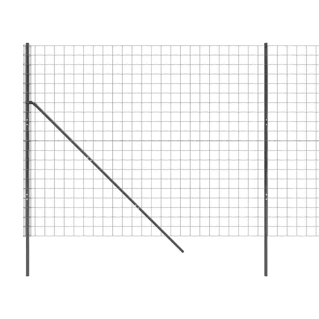 vidaXL Heim & Garten Maschendrahtzaun 2x10 m Anthrazit 100 mm