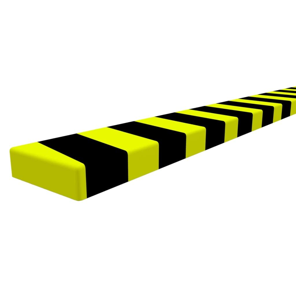vidaXL Eckenschutz Gelb-Schwarz PU selbstklebend Garage
