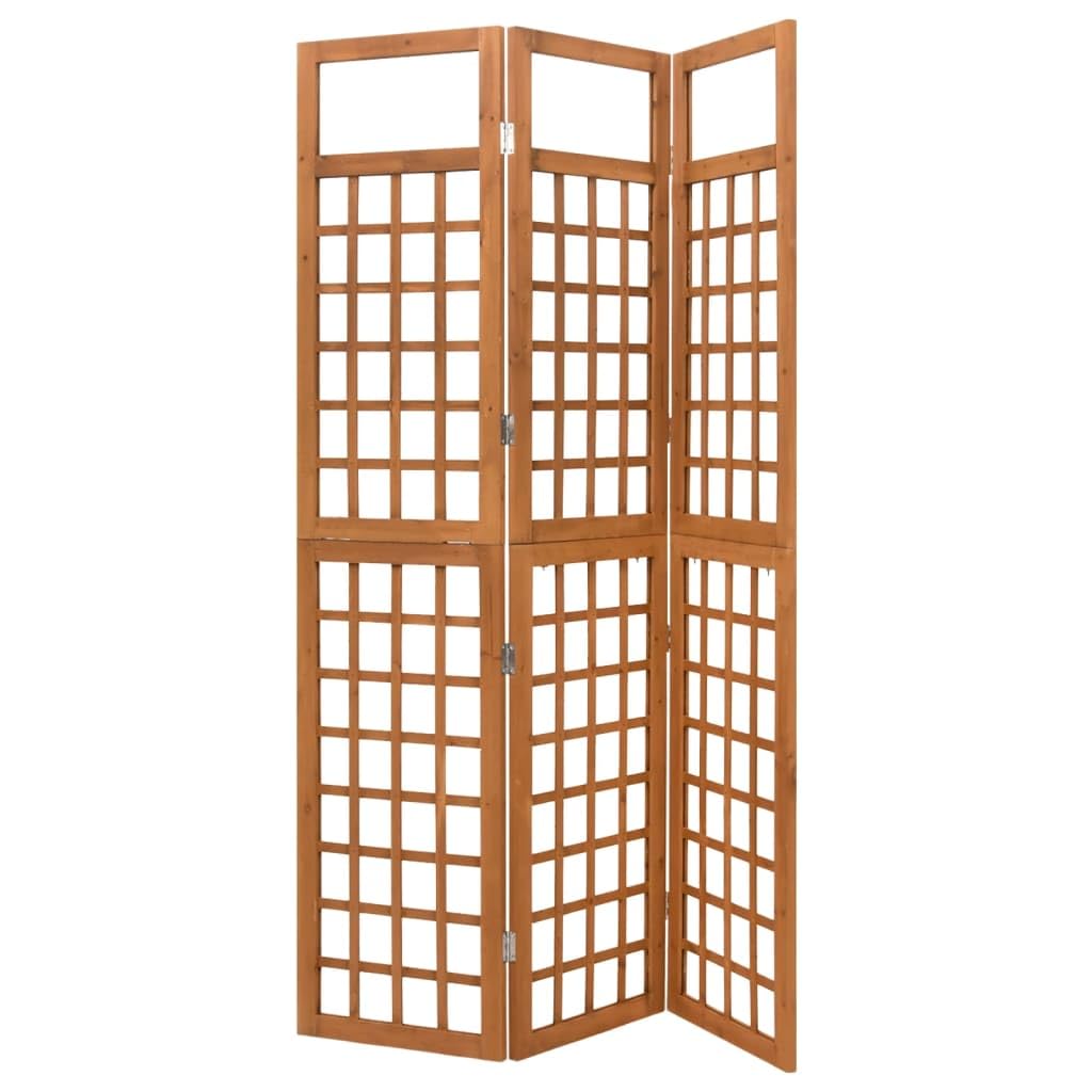 vidaXL Heim & Garten Paravent Spalier 121x180,5 cm Braun Holz