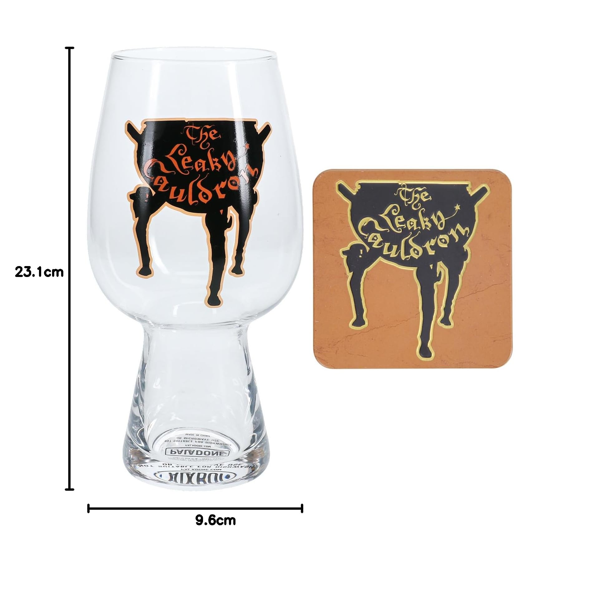 Paladone Harry Potter Tropfender Kessel Glas 550 ml Untersetzer