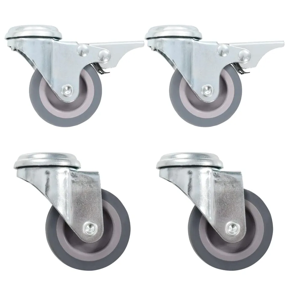 vidaXL Lenkrollen 50 mm Bolzenloch Möbelrollen 4 Stück