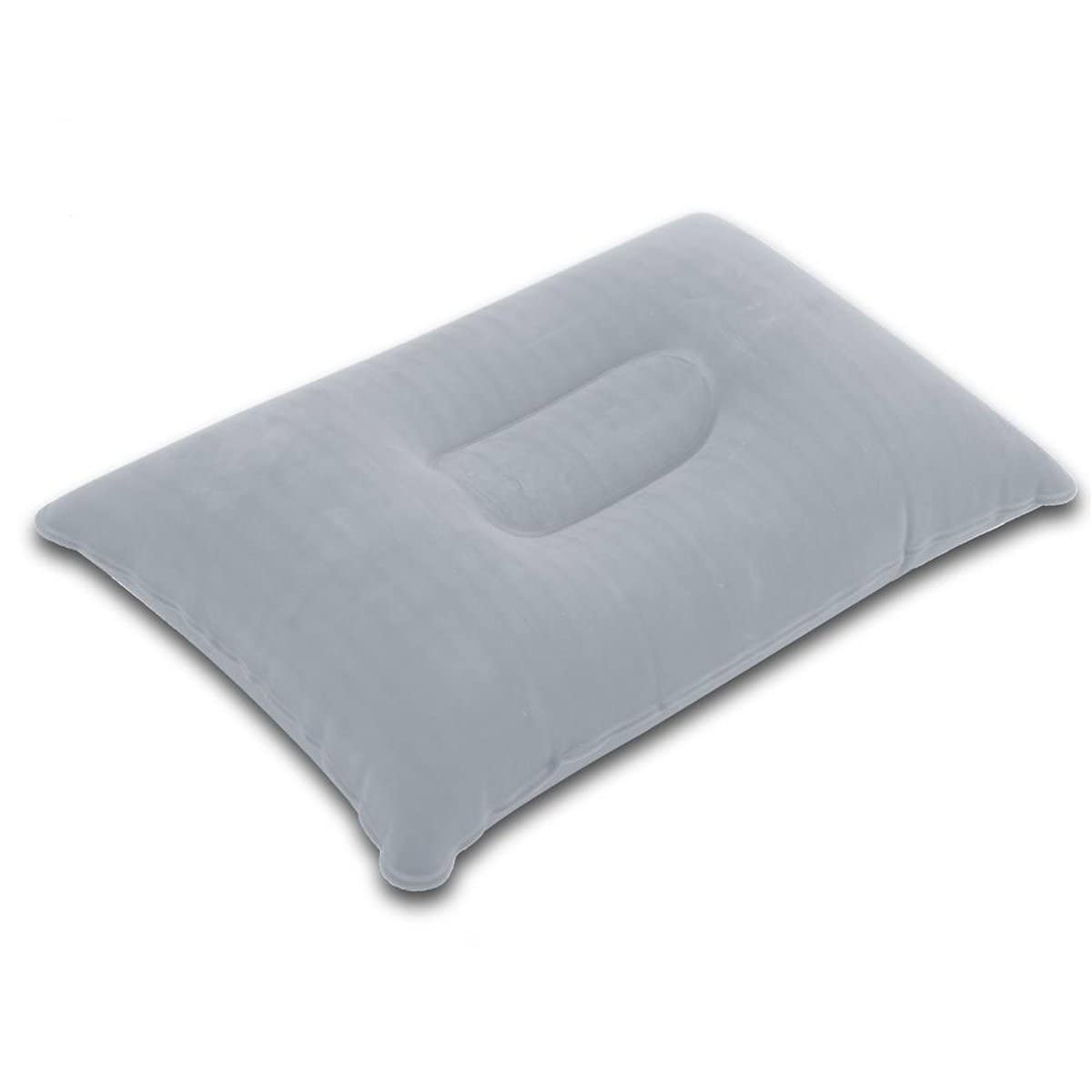 Intirilife Kissen aufblasbar Grau 32x21 cm Camping