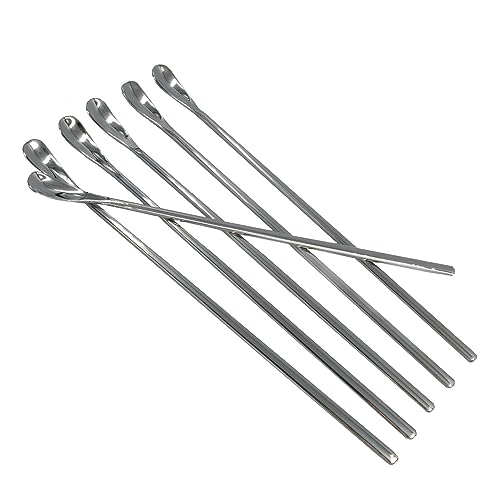 Intirilife Latte Macchiato Löffel Edelstahl 6er 22 cm Silber