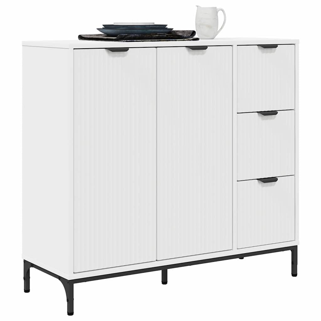 vidaXL Möbel Sideboard Weiß Holzwerkstoff 89,5x33x82 cm