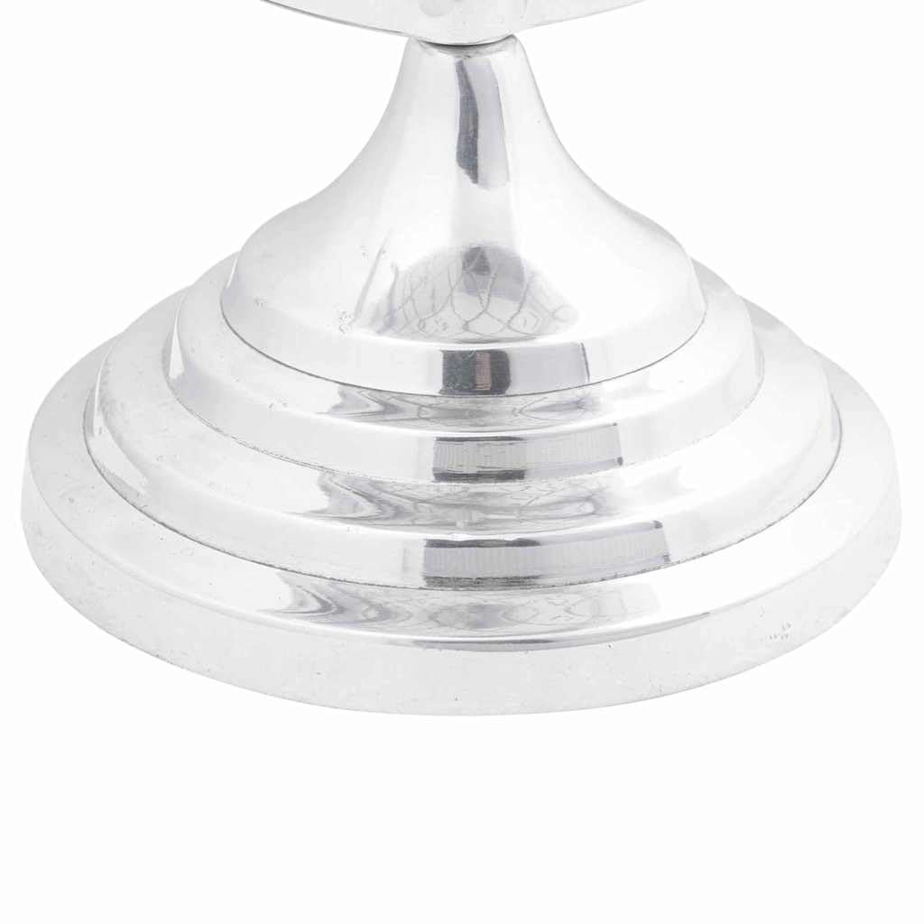 vidaXL Heim & Garten Skulptur Silber 16,5x14x26 cm Aluminium