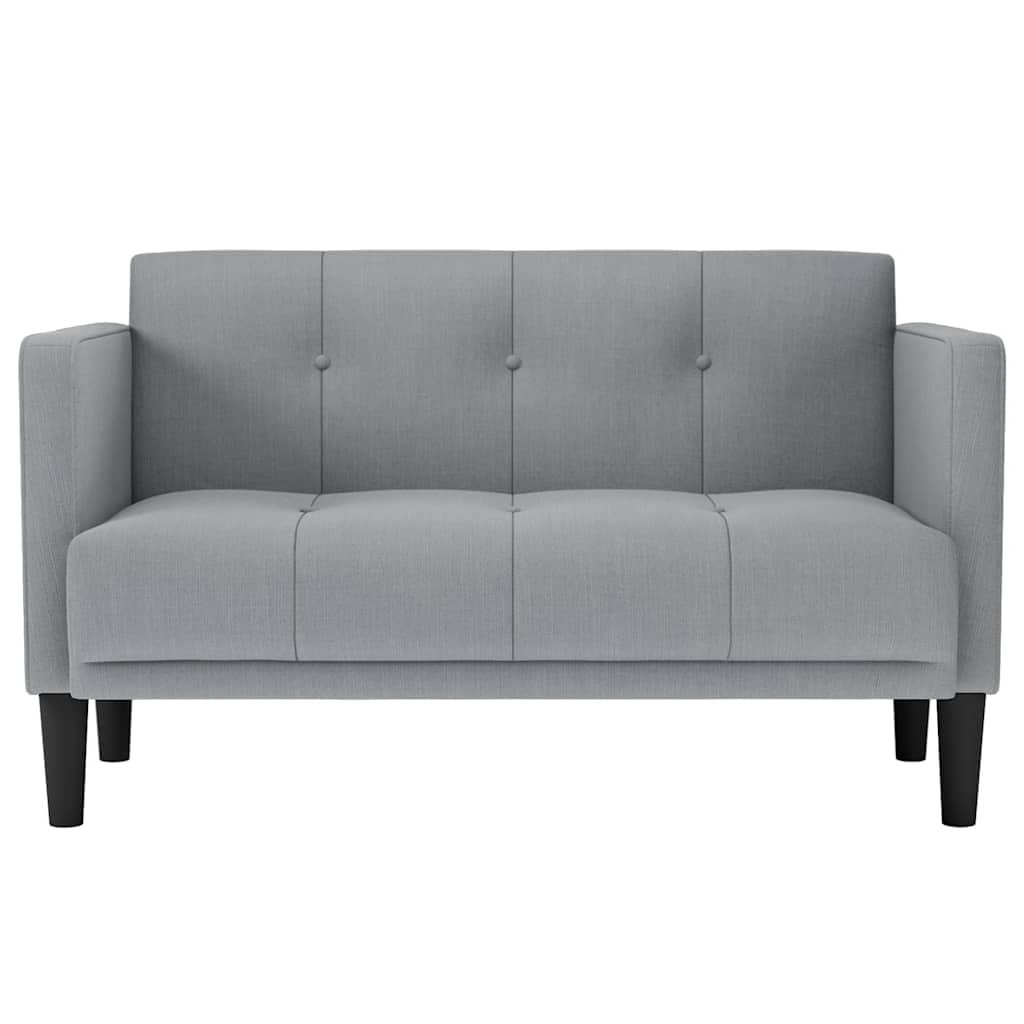vidaXL Möbel Zweisitzer-Sofa Hellgrau 111 cm Stoff