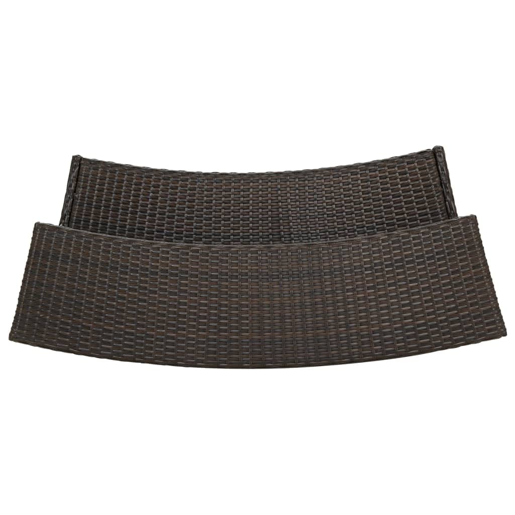 vidaXL Heim & Garten 3-tlg. Gartenbar-Set Rattan Braun