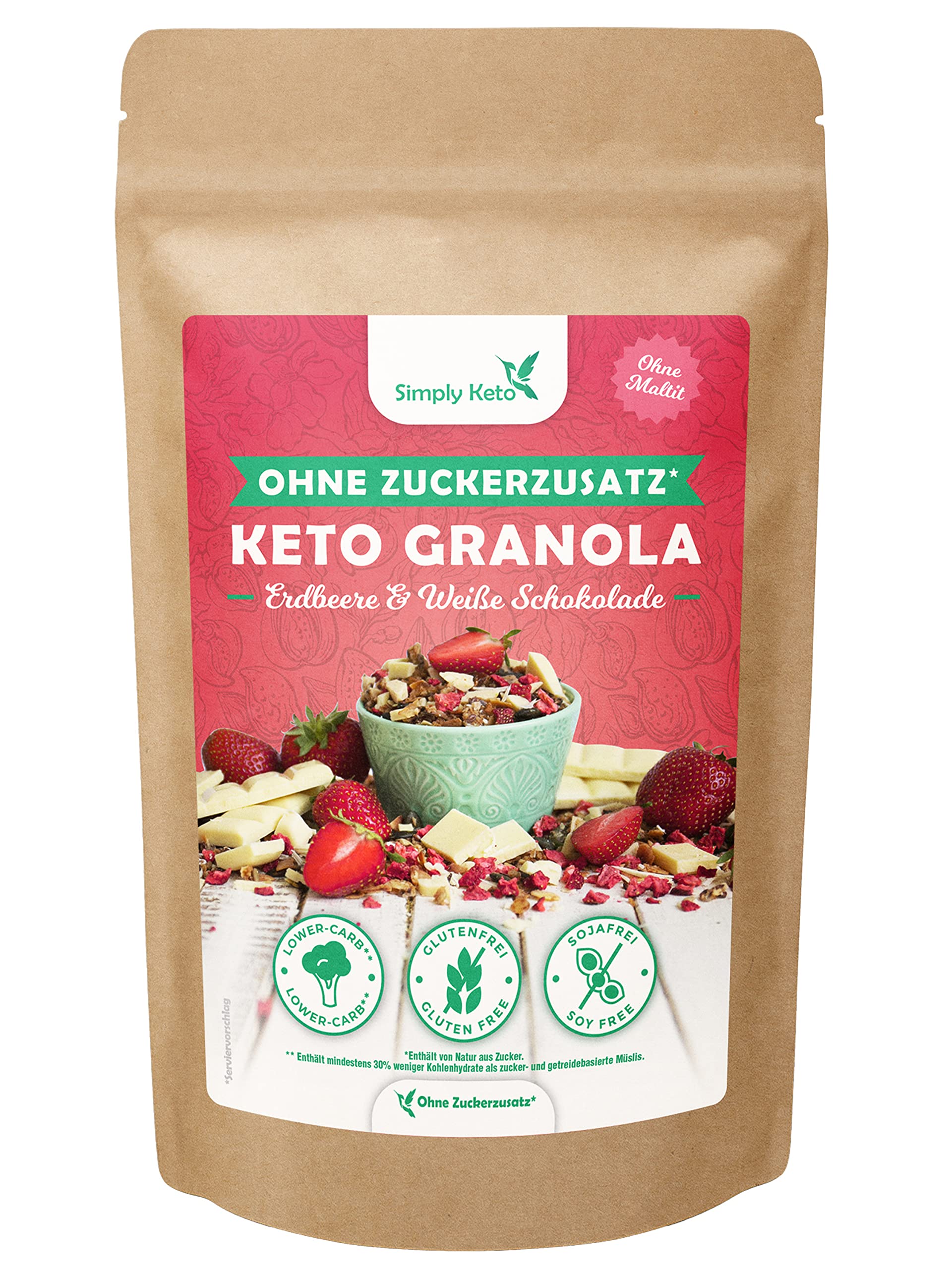 Simply Keto Knusper Granola Orient Sonne 500g ohne Zucker