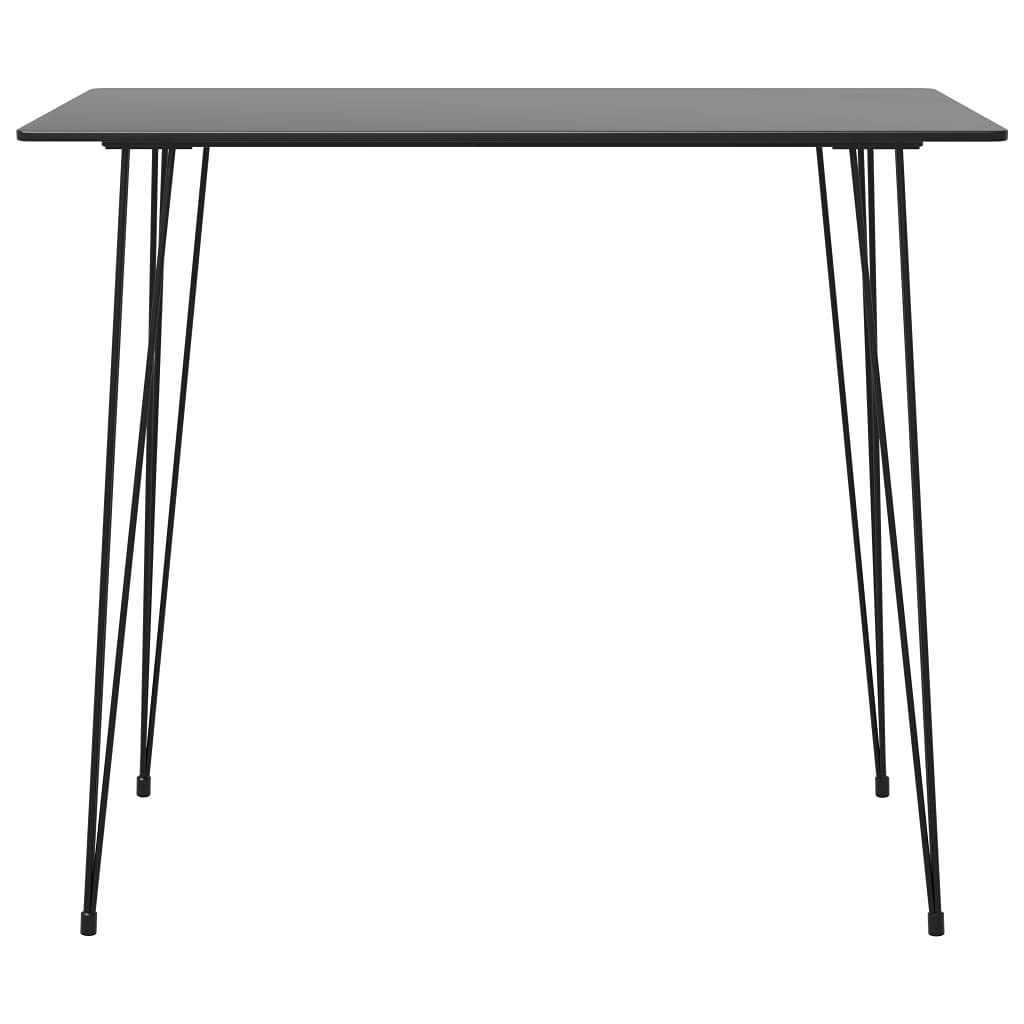 vidaXL Bartisch 120x60x105 cm Schwarz MDF Metall Stehtisch