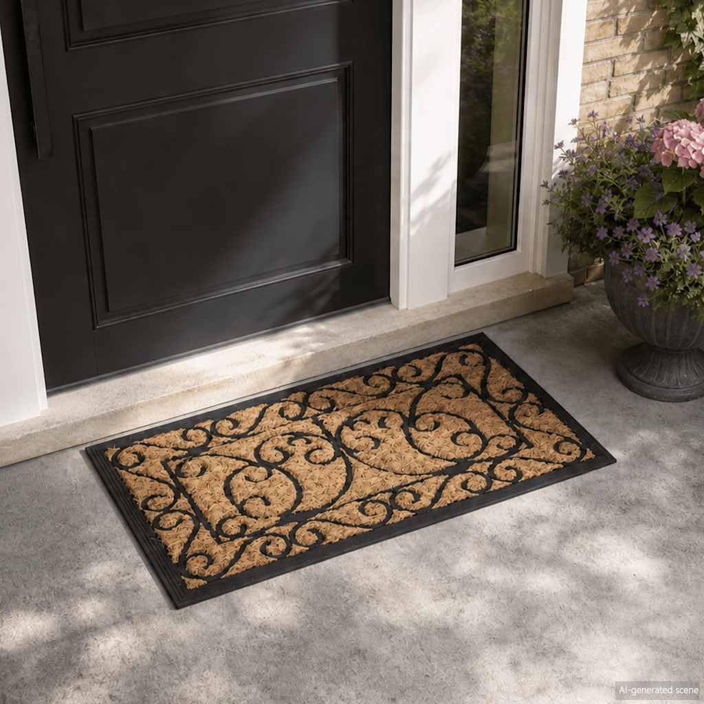 vidaXL Heim & Garten Fußmatte 45x75 cm rechteckig Kokos rutschfest