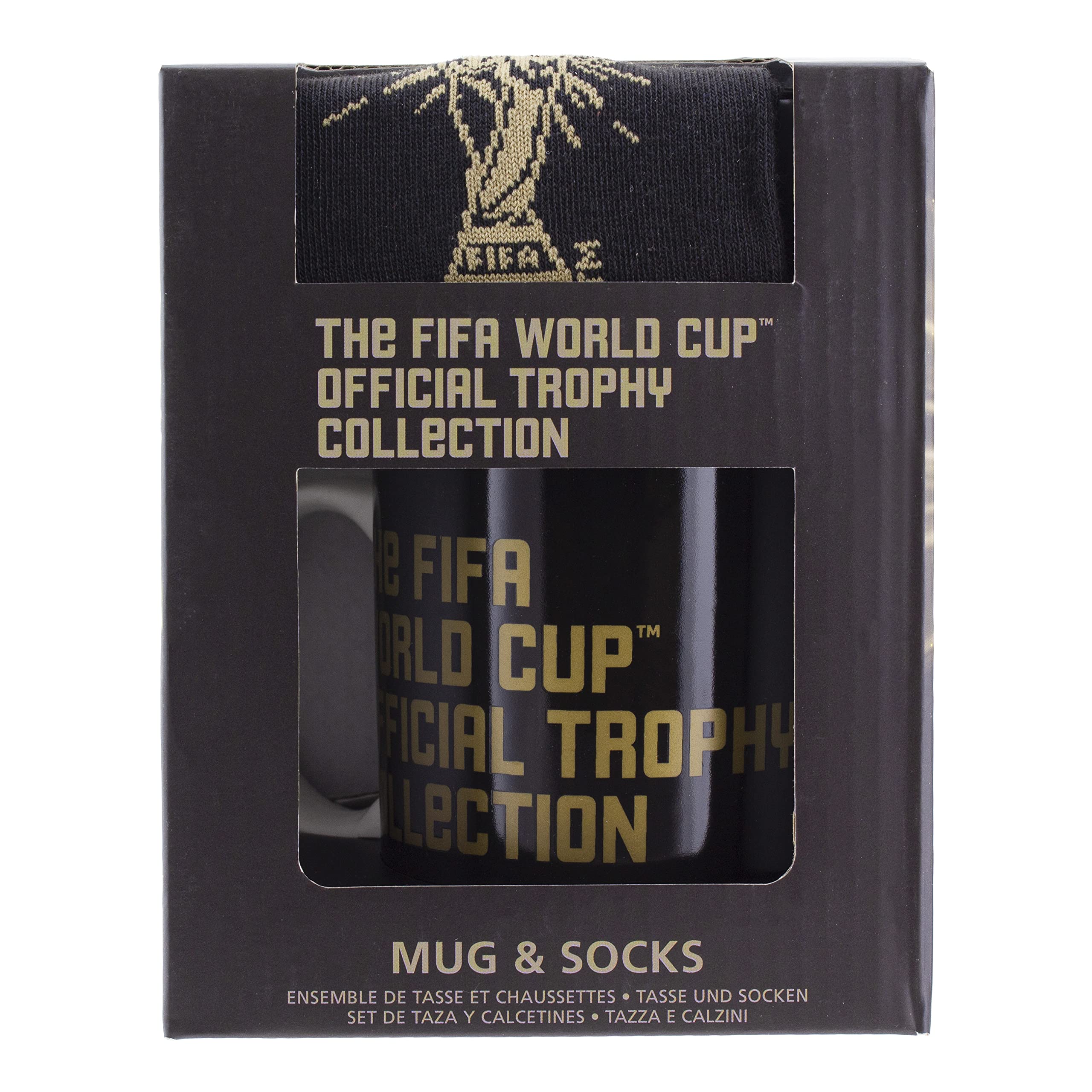 Paladone FIFA World Cup Tasse 300 ml + Socken Set schwarz