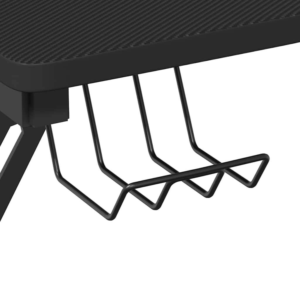 vidaXL Möbel Gaming Schreibtisch 90x60x75 Schwarz