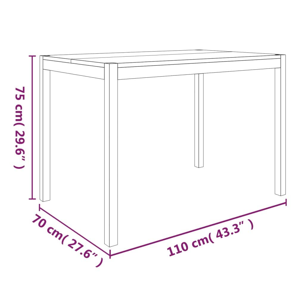 vidaXL Heim & Garten Essgruppe Akazie massiv 5-tlg 4 Stühle