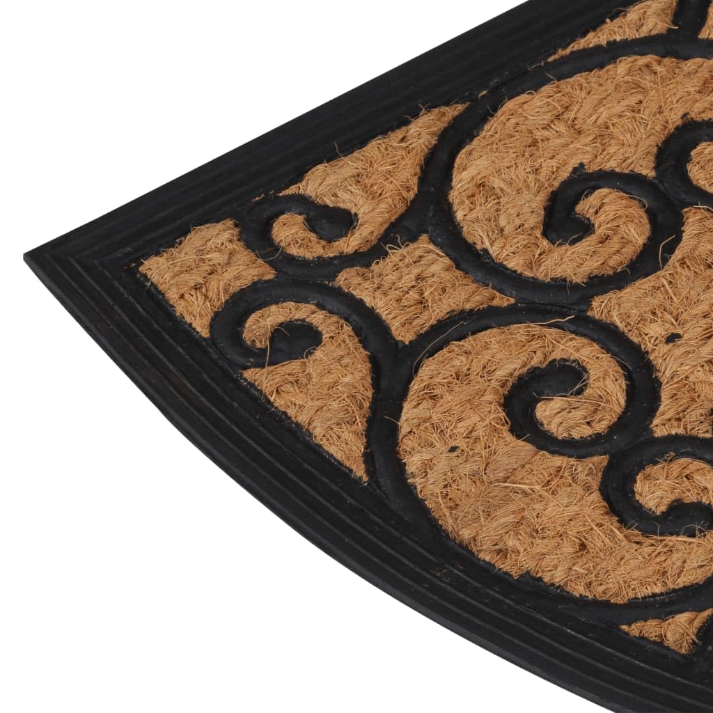 vidaXL Heim & Garten Fußmatte 45x75 cm halbrund Kokos rutschfest