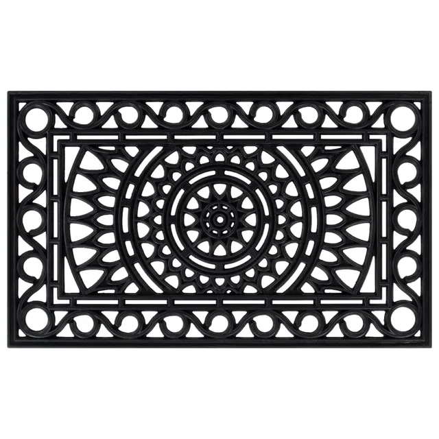 vidaXL Heim & Garten Fußmatte Rechteckig 45x75 cm Gummi