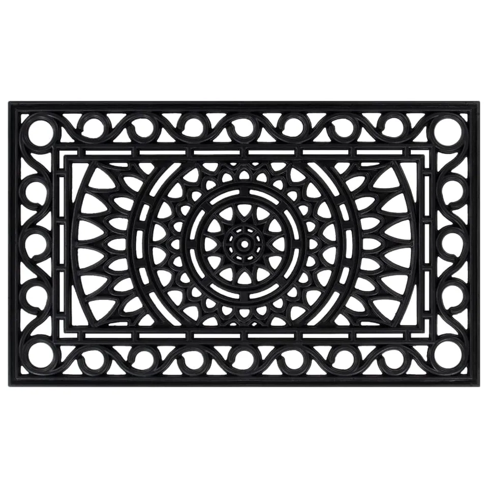 vidaXL Heim & Garten Fußmatte Rechteckig 45x75 cm Gummi