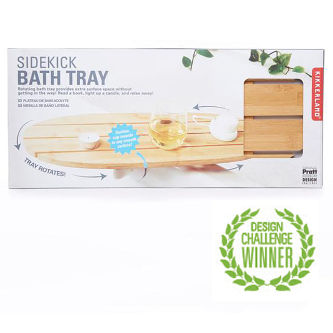 Kikkerland Home Bamboo Bath Caddy Badewannenablage Bambus