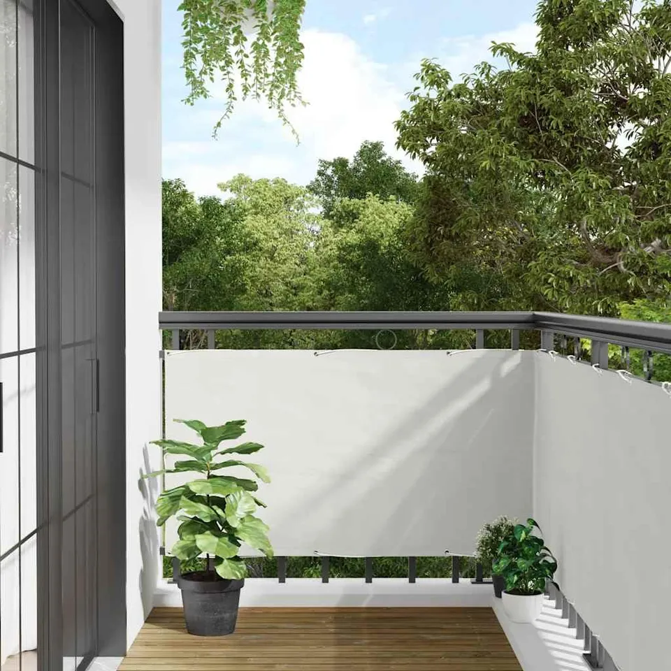 vidaXL Balkon-Sichtschutz Weiß 600x120 cm PVC mit Ösen Windschutz