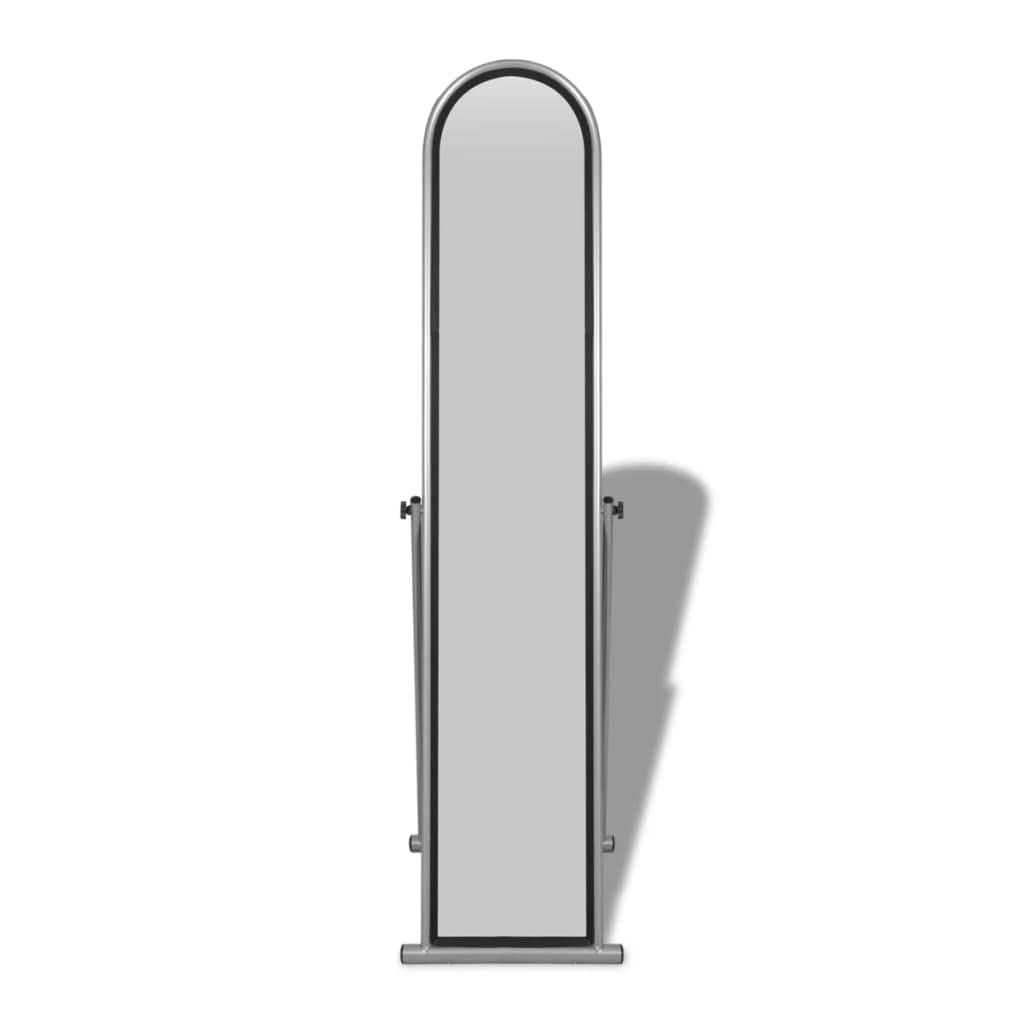 vidaXL Heim & Garten Standspiegel Ganzkörperspiegel Grau Stahl
