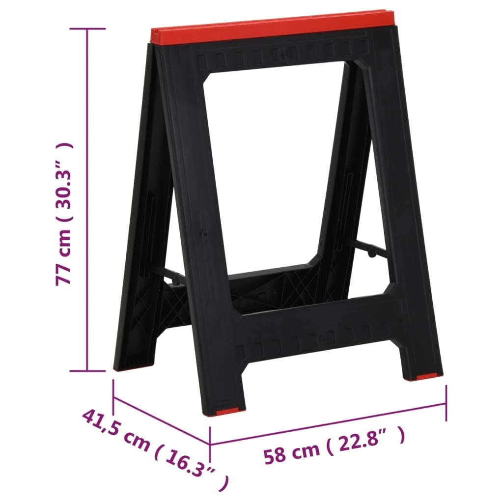 vidaXL Arbeitsböcke 2 Stk Klappbar 350kg Polypropylen