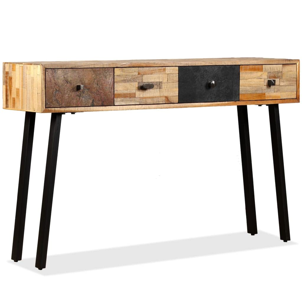vidaXL Möbel Konsolentisch Teak 120x30x76 cm Vintage