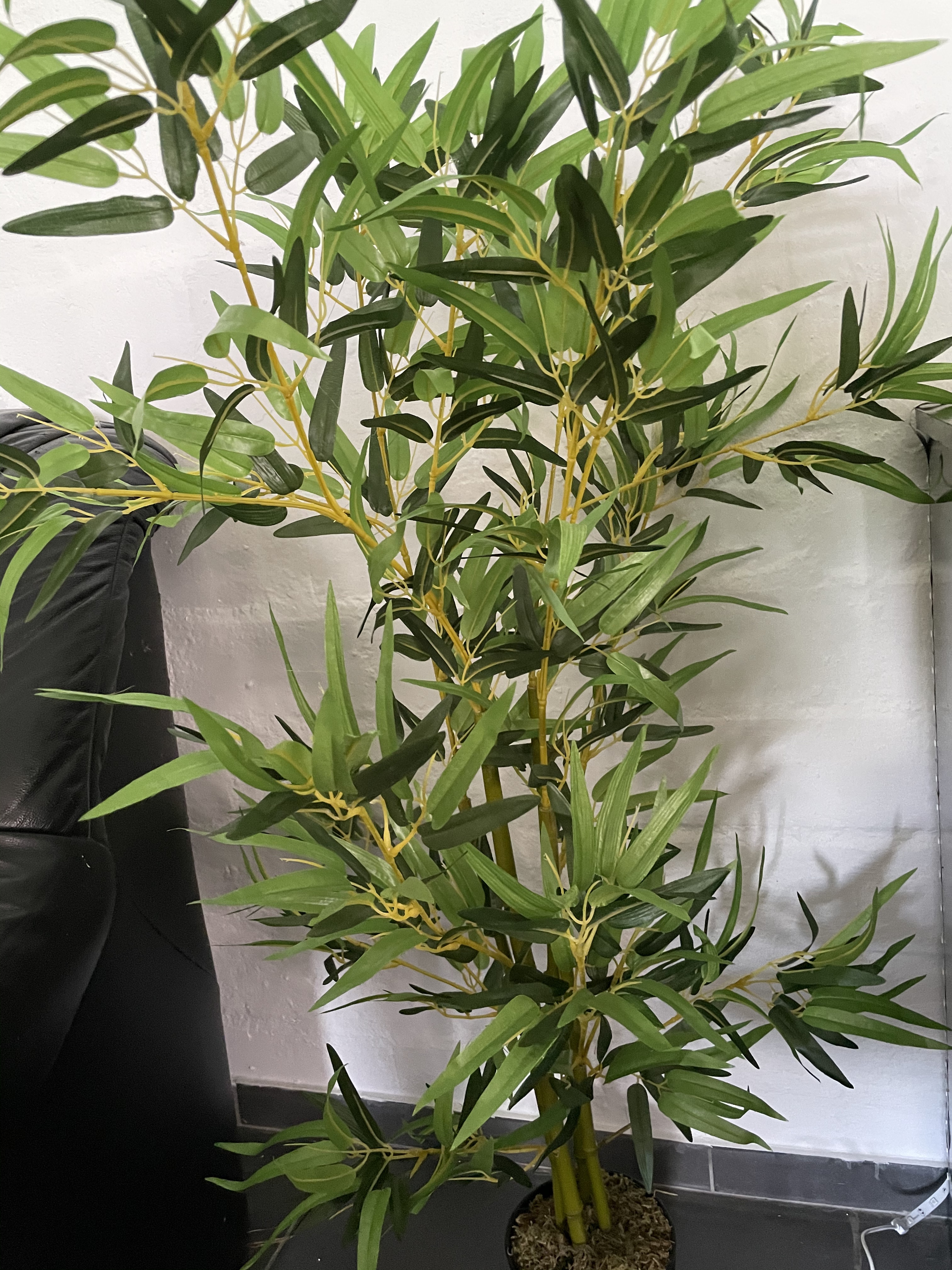 vidaXL Künstliche Bambuspflanze Grün 120 cm mit Topf